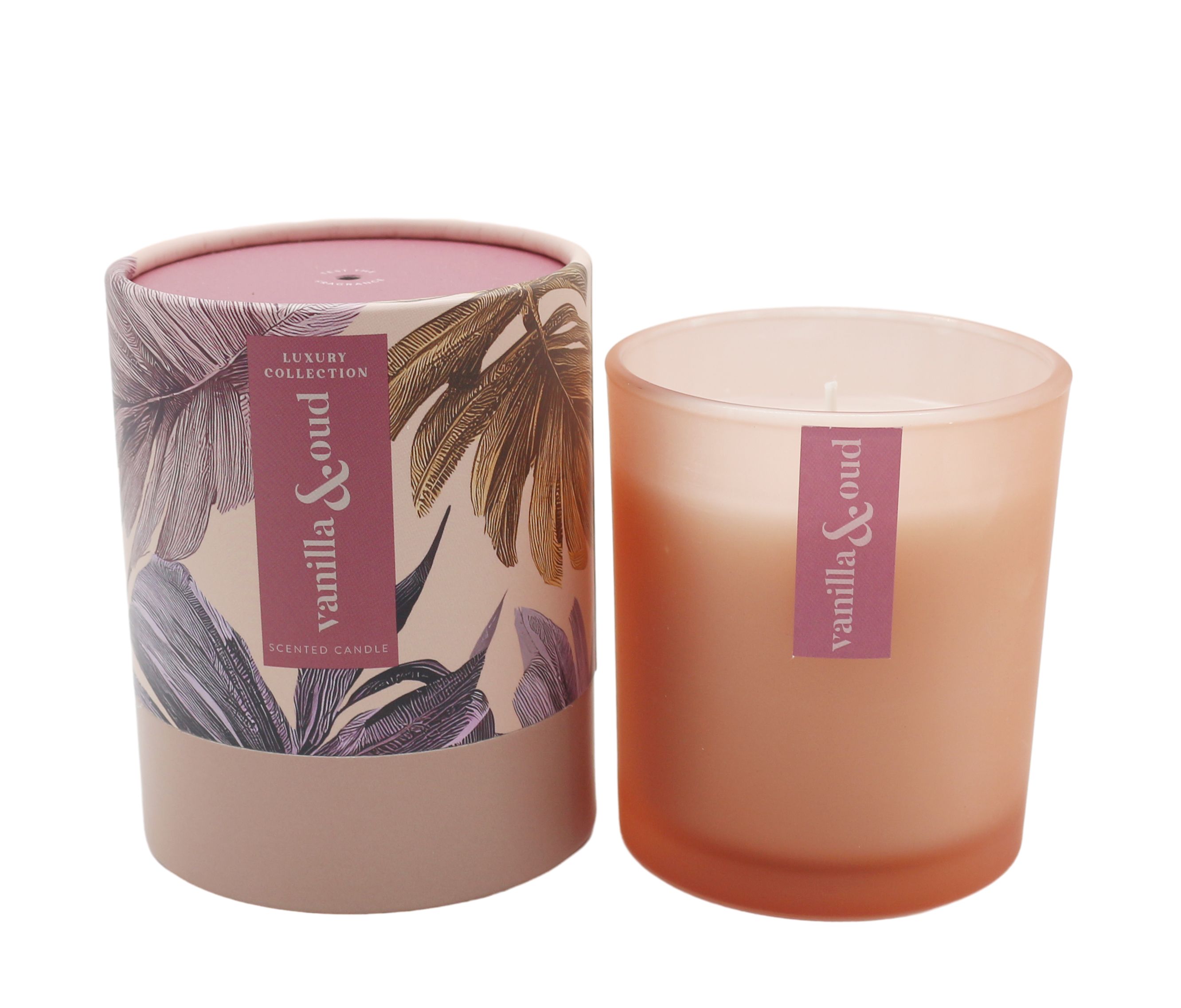 TESCO VANILLA & OUD CANDLE IN TUBE 170G