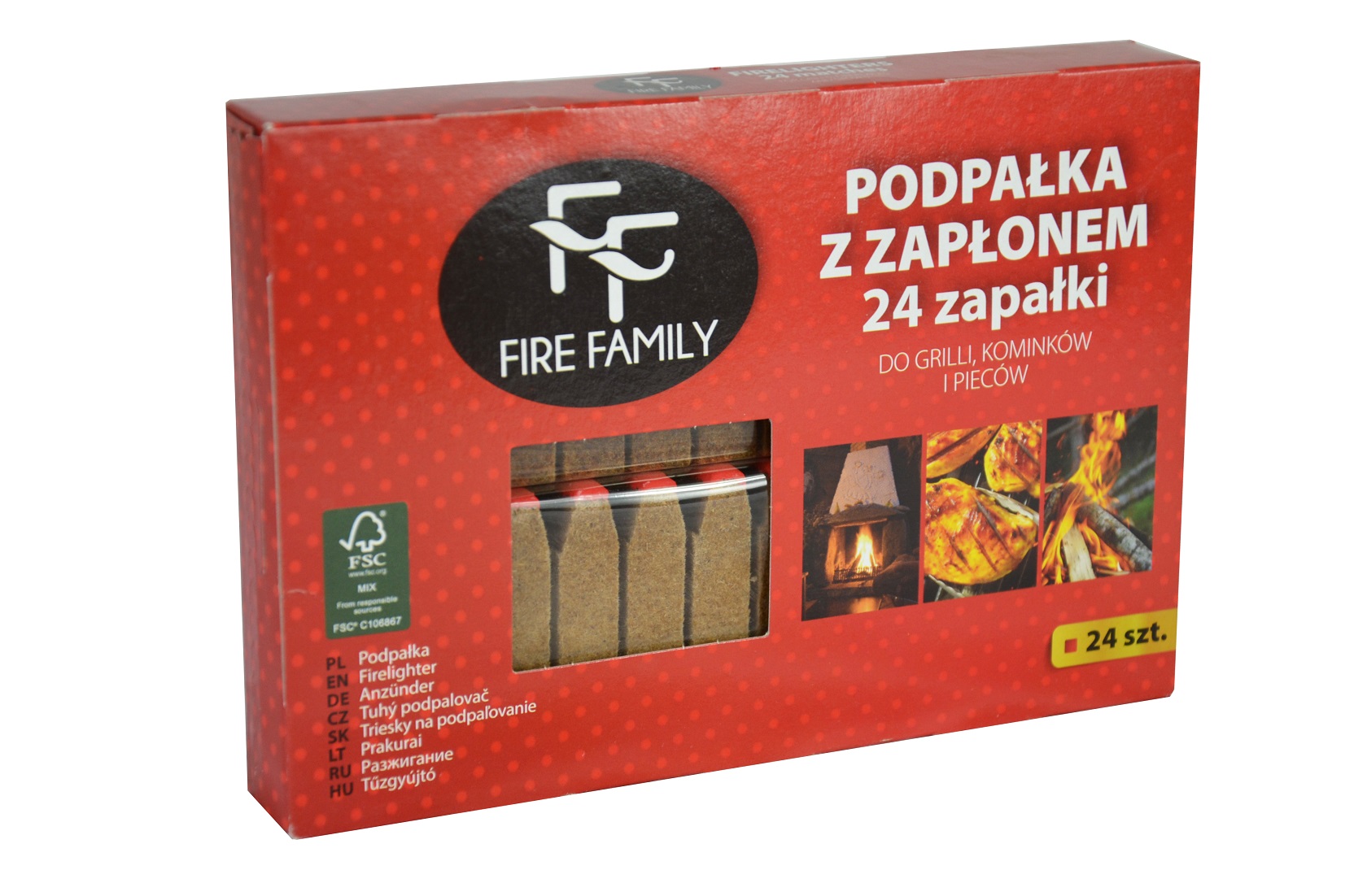 Firelighter with ignition"FF 24 pcs"