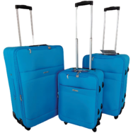 Luggage Zone kék puhafalú bőrönd