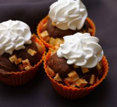 Almás-csokoládés muffin