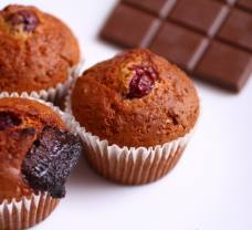 Csokoládés meggyes muffin