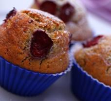 Cseresznyés-mákos muffin