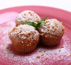 Fahéjas-mogyorós muffin